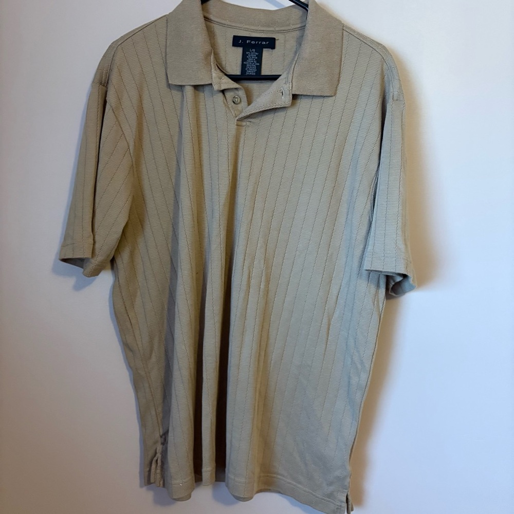 J.Ferrar Tan Polo Shirt Relaxed Fit